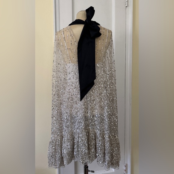 NEW Alice + Olivia Zenon Cape Mini Dress (white version) - Picture 2 of 9